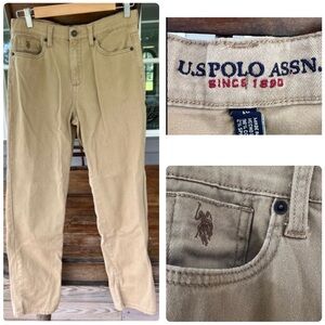 US Polo Assn. Boy’s Khaki Pants Slacks Casual Size 16